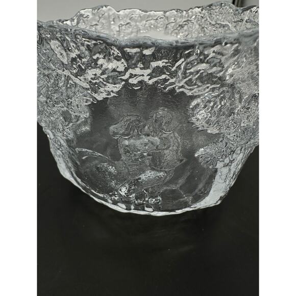 Vtg Kosta Boda Bowl Swedish Glass stamped Rhapsody couples Art 1980 Kjell Engman - Picture 10 of 13